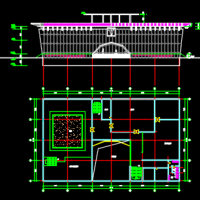 三层城市展览馆建筑设计方案图