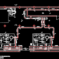 某小区蒸汽换热站汽水换热机组机房设计图
