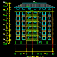 7层2000平框架住宅楼毕设（施组 工程量清单 建筑结构CAD图 平面布置图 网络图）