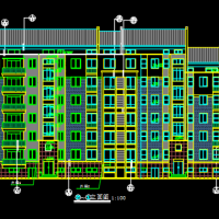 六层一梯两户多层住宅建筑图
