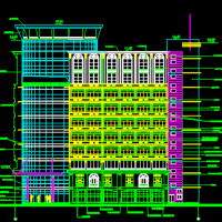某大学U型10层教学楼建筑设计施工图