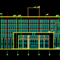 西安六层框架结构科研楼建筑设计图（地下人防设计）