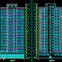 7356平米17层框剪结构住宅建筑结构及电气设计图