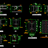 结构新增钢梁加固节点构造CAD详图
