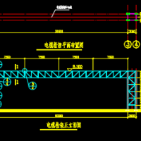 电缆桁架桥钢结构设计图