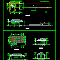 L型门卫室建筑施工图