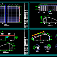 阳光板温室大棚CAD图纸