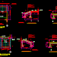室外台阶坡道节点构造CAD详图