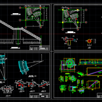 旋转楼梯建筑及结构设计施工图纸
