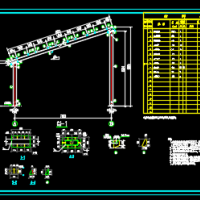 光伏大棚CAD结构设计图