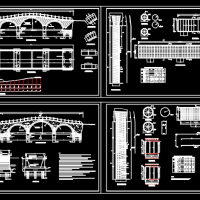 三孔拱桥设计图