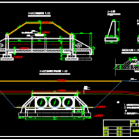 管道跨沟管涵CAD设计图纸