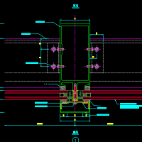 观光电梯玻璃幕墙节点CAD图