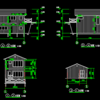 钢结构小木屋建筑及结构图
