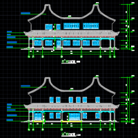 杭州上天竺法喜讲寺寺庙斋堂建筑设计图