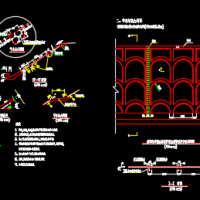拱形骨架护坡CAD设计图