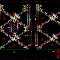 输电线路铁塔SZT2双回路直线塔设计图