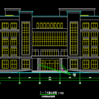福建5层框架办公楼建筑及结构设计图纸