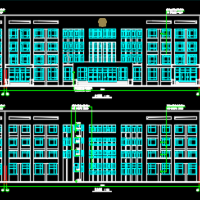 内蒙古四层框架结构办公楼建筑设计图纸