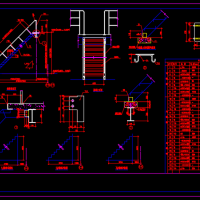 厂房钢梯钢爬楼梯CAD详图