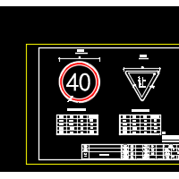 三级沥青道路交通标志版面设计图