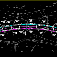 市政道路雨污水管线设计图