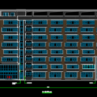 8层大型综合办公楼建筑设计图（详图全 地下车库人防）