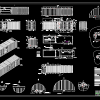 非标准集装箱CAD设计详图12000x3000X3300