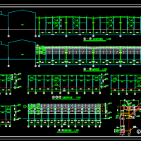 钢结构联合厂房结构设计图纸（带钢结构吊车梁详图）