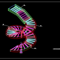 某建筑钢结构旋转楼梯CAD图纸