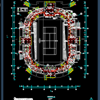 曲靖市全民健身活动中心网球中心CAD电气图