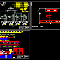 监控系统及接线CAD设计图