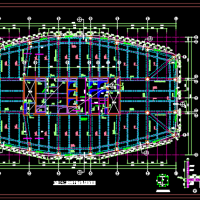 型钢混凝土超高层框架核心筒结构布置图