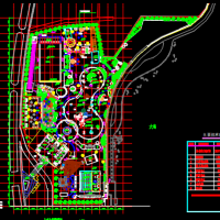 某水上乐园总平面规划设计CAD图