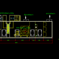 组合式转轮除湿机组设计CAD图