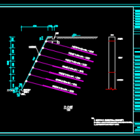 25米高边坡锚杆锚索格构梁支护CAD施工图(包含方案设计说明)