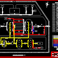 污水处理厂管线布置CAD图