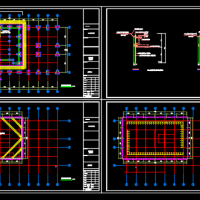 拉森钢板桩基坑支护CAD施工图