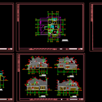 17.2X16.2两层别墅建筑方案图