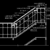 住宅楼梯模板支设CAD图