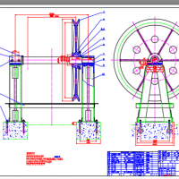 天轮及支架CAD总图