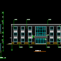山东三层框架结构办公楼建筑设计图