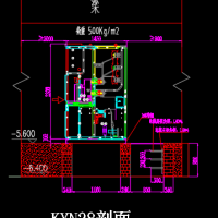 KYN28 SM6 GCS设备基础剖面图