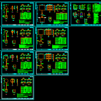 单柱式标志构造CAD详图（8张）