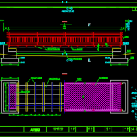 人行钢便桥设计CAD图
