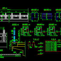 大理石栏杆材质桥梁栏杆设计CAD图