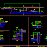 汽车坡道剖面及节点构造CAD详图