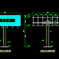 三面单立柱及双面单立柱广告牌钢结构设计图