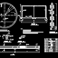 圆形清水池结构设计图纸（30方-200方）