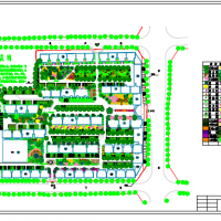 住宅区景观绿化CAD总平面图